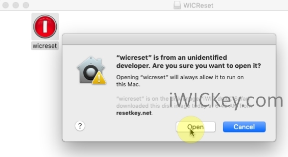open wicreset when you see unidentified developer message