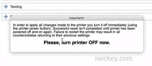 turn off then turn on the printer