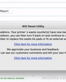 Reset Epson waste ink counter using WIC Reset on Mac