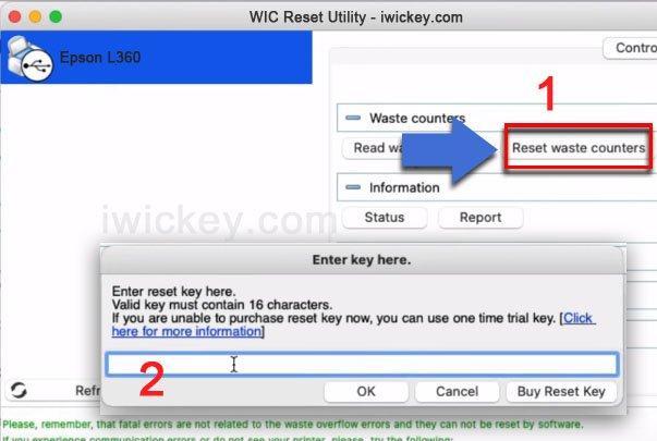 reset epson l360's waste ink counter