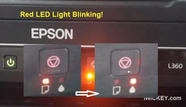 Epson L360 red light blinking